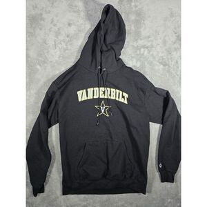 Champion Black Hoodie with Gold Lettering